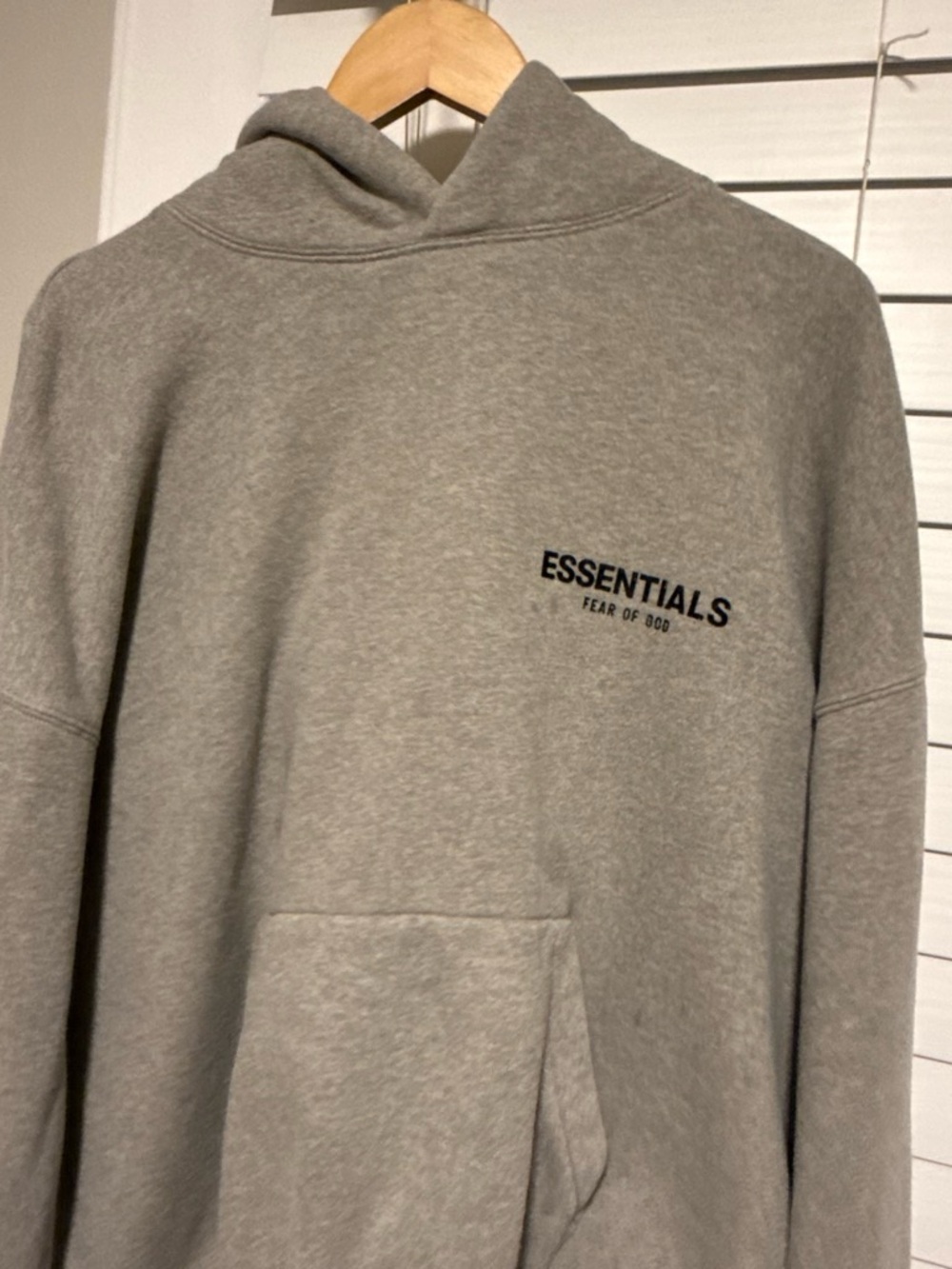 Fear of God Essentials Gray Pullover Hoodie